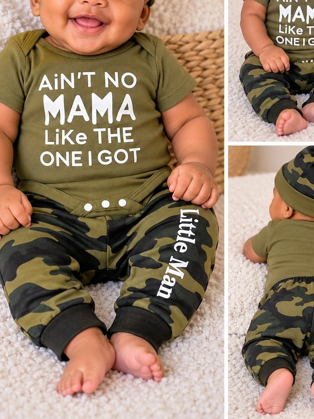 Little Mama Baby Camo Matching Set Baby 1-3M
